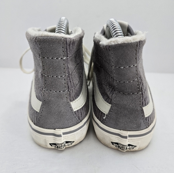 Vans | SK8-HI 138 Decon SF gray corduroy indie skateboard sneakers | WMS 6 - Picture 9 of 13